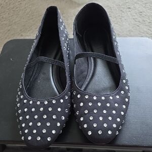 Old Navy Black Studded Flats